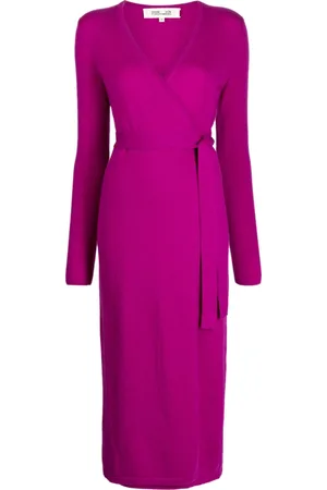 Diane von Furstenberg Astrid V-neck knitted wrap dress