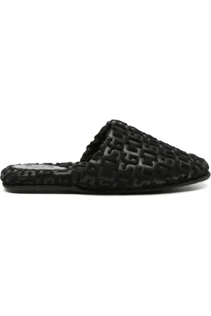 GCDS Logo-embossed monogram slippers