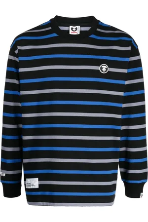 A Bathing Ape Striped long-sleeved T-Shirt