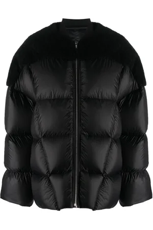 Rick Owens Shearling-panel padded jacket