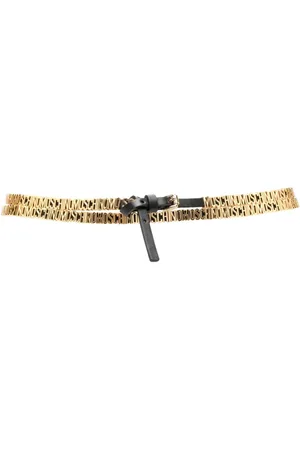 Moschino Logo-lettering leather belt