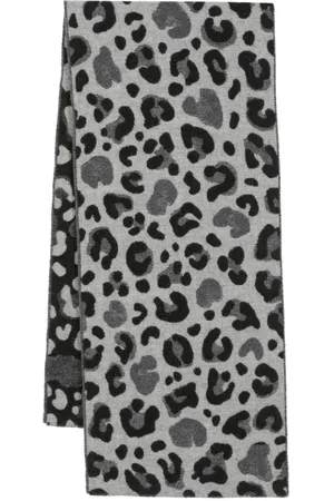 Fursac Cheetah-print brushed-effect scarf