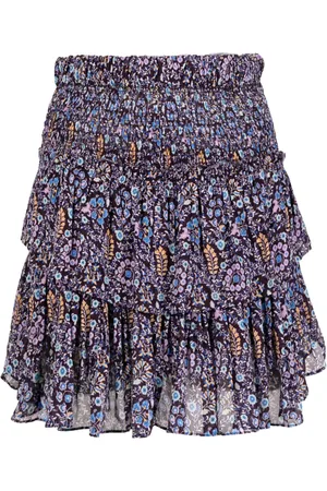 Marant Etoile Floral-print tiered skirt