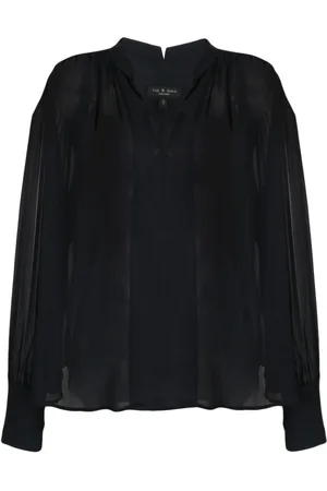 RAG&BONE Lightweight oversized split-neck blouse