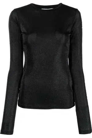 Msgm Crew-neck metallic jumper
