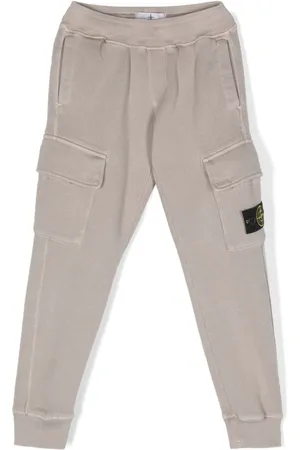 Stone Island Compass-patch cotton track pants