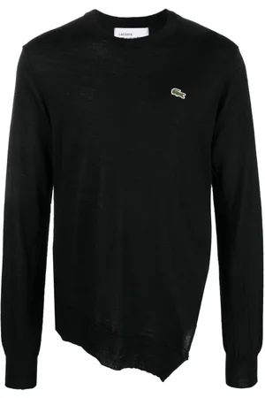 Comme des Garçons X Lacoste logo-embroidered wool jumper