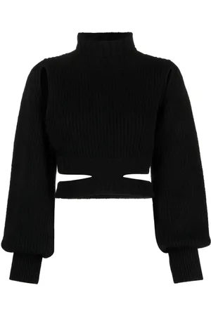 ANDREADAMO Roll-neck cropped knit jumper