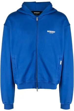 Represent Logo-print zip-up hoodie