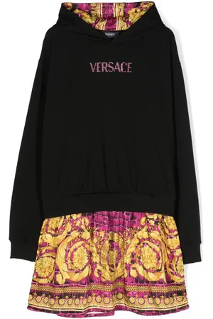 VERSACE Barocco-print hooded dress