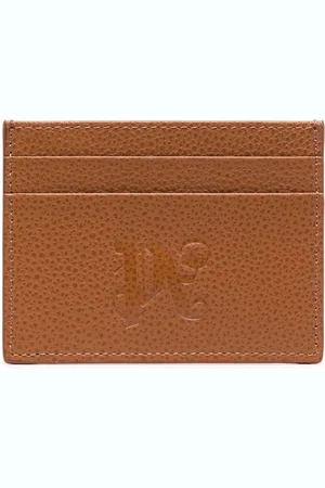 Palm Angels Monogram-debossed leather cardholder