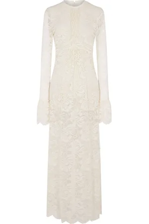 Paco rabanne Long-sleeve lace maxi dress