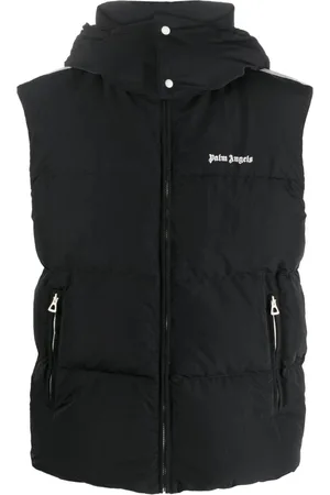 Palm Angels Logo-embroidered puffer gilet