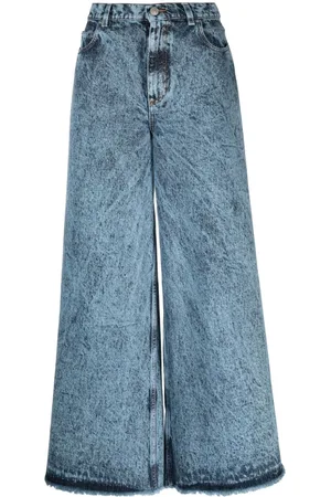 Marni Acid-wash wide-leg jeans