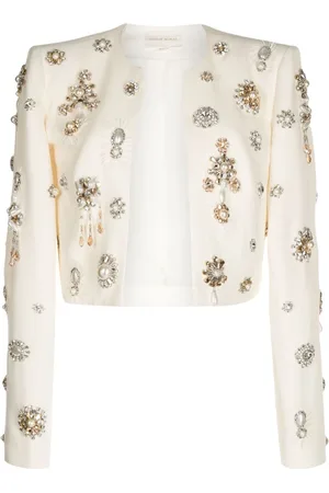 Zuhair Murad Brooch-details cropped jacket