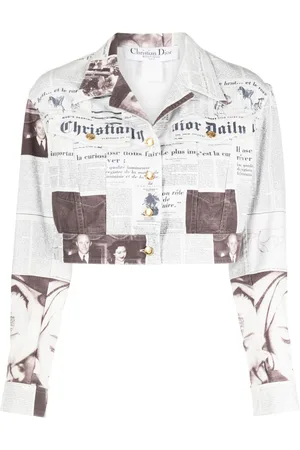 Dior 1990-2000s newspaper-print cropped jacket