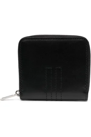Rick Owens Logo-stitch leather wallet