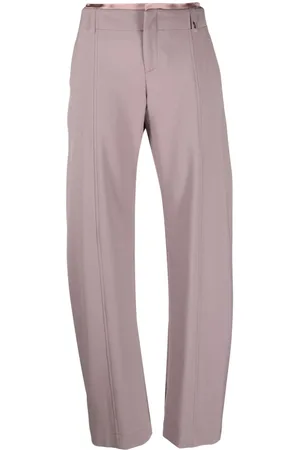 SSHEENA Layered-waistband straight-leg trousers