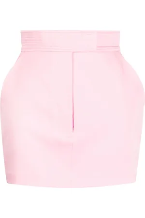 ALEX PERRY High-waisted satin-finish skirt