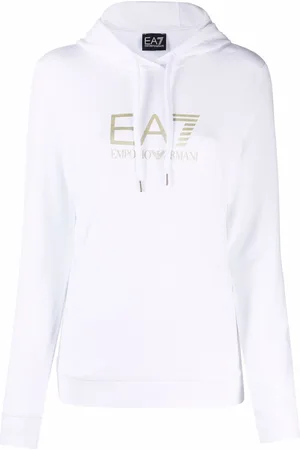 EA7 Gold embossed logo hoodie