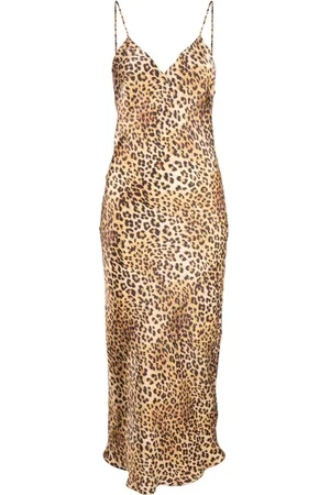 Gilda & Pearl Golden Hollywood leopard-print silk midi dress