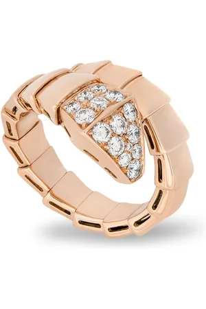 Bvlgari 18kt rose Serpenti diamond ring
