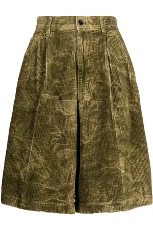 Comme des Garçons Corduroy bleached-effect shorts