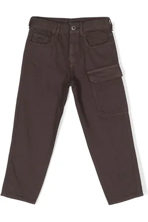 Emporio Armani Straight-leg cotton cargo trousers