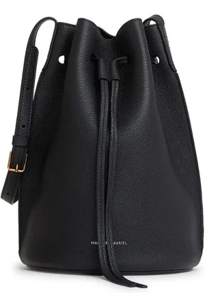 Mansur Gavriel Champagne logo-print bucket bag