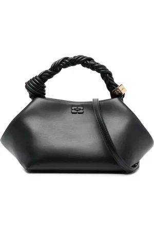 Ganni Bou braided-handle tote bag