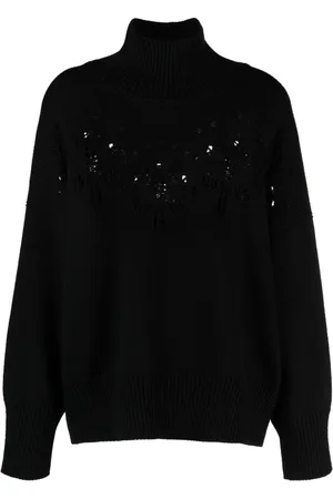 Chloé Open-knit roll-neck wool jumper