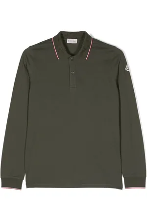 Moncler Logo-patch long-sleeved polo shirt