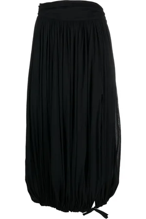 Serafini Pleated puffball midi skirt