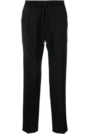 BRIGLIA Box-pleat straight-leg trousers