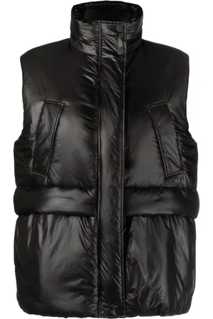 Ganni High-neck concealed-fastening gilet