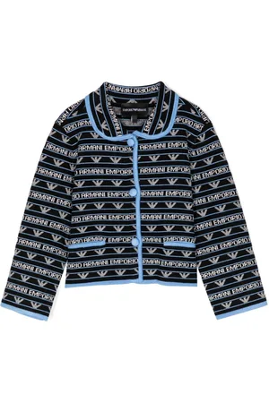 Emporio Armani Logo-jacquard knitted jacket