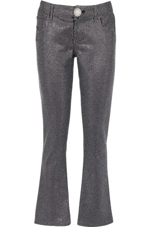 Balmain Rhinestone-embellished bootcut jeans