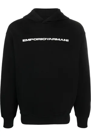 Emporio Armani Logo-print cotton hoodie