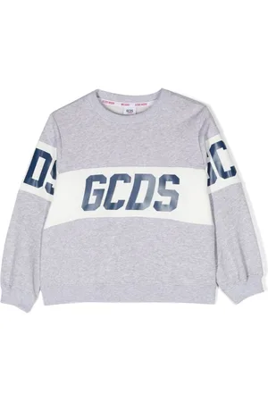 GCDS Logo-tape detail cotton sweatshirt