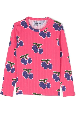 Mini Rodini Fruit-print ribbed T-shirt