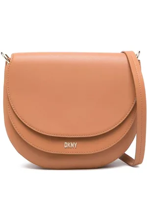 DKNY Logo-lettering leather crossbody bag