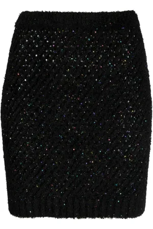 Balmain Sequin-embellished high-waist miniskirt