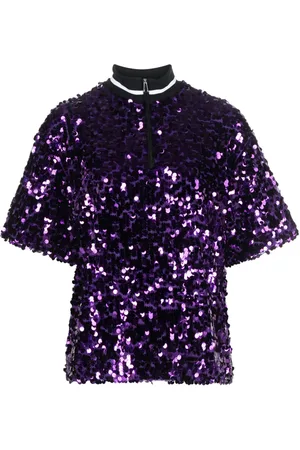 Plan C Sequined short-sleeve T-shirt