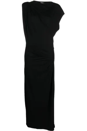 Marant Etoile Cowl-neck side-drape maxi dress