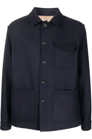 LARDINI Spread-collar shirt jacket