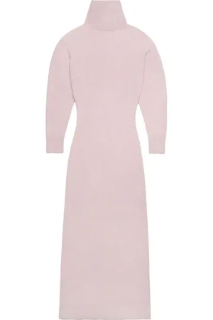 Ami Elbow-patch knitted maxi dress