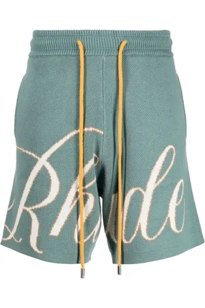 Rhude Intarsia-logo knitted shorts