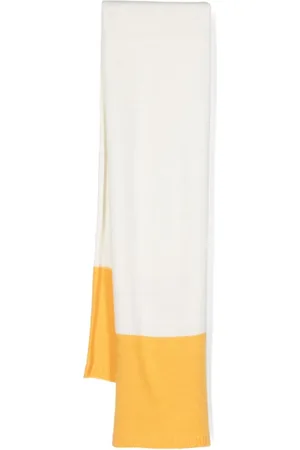 There Was One Kids Colour-block ribbed-knit scarf