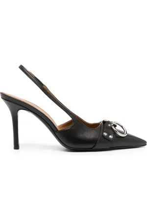 R13 95mm slingback leather pumps