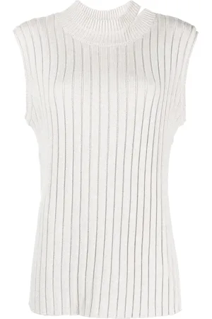 St Agni Cut-out ribbed-knit top